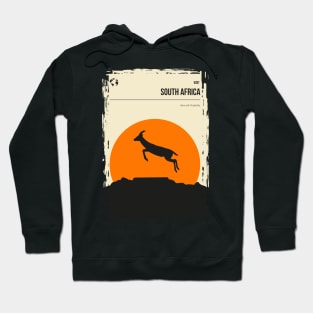 South Africa Minimal Springbok Table Mountain Poster Hoodie